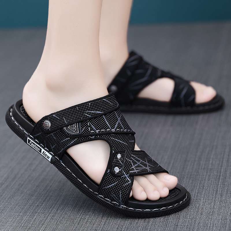 Men' Summer Trendy Dual-ue Non-lip Odor-reitant Soft Sole Slide_voghion.com