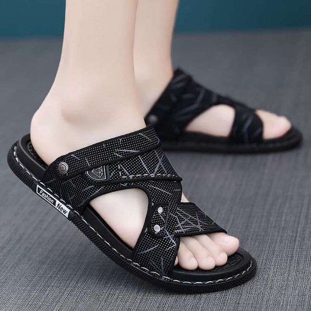 Men' Summer Trendy Dual-ue Non-lip Odor-reitant Soft Sole Slide_voghion.com