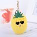 Portachiavi per auto, ciondolo per borsa, piccolo regalo, ornamento da appendere, versione coreana, occhiali creativi a forma di ananas e pompon_voghion.com