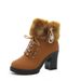 Snow For Women 35-42 In Stock 2023 Autumn And Winter Chunky Short Women's Side Zipper Fashion Boots High Heel Pendant_voghion.com
