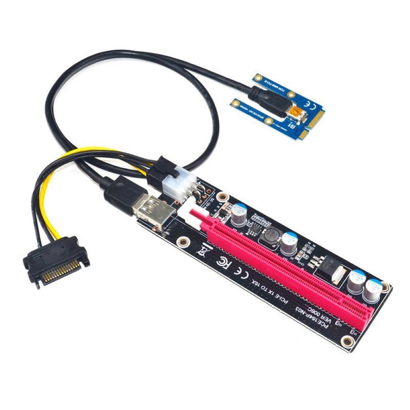 Placa gráfica externa Mini para PCI-E x16 Riser + cabo USB 60 para laptop_voghion.com