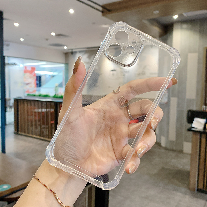 syct Compatible IPhone 16 Case Iphone 17 Silicone Four-Corner Airbag 14 Transparent 15 Shockproof 13 Precision Hole Protective_voghion.com