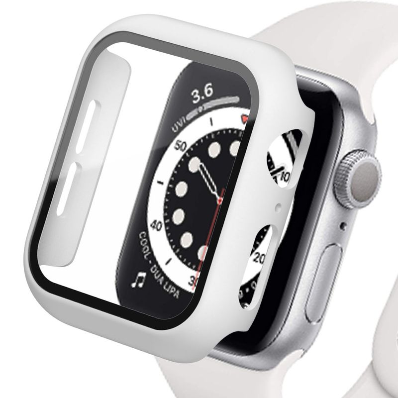 Rūdīts stikls+apvalks Apple Watch piederumiem 45mm 41mm 44mm 40mm 42mm ekrāna aizsargs Apple pulksteņa futrālis sērija 3 4 5 6 SE 7 8_voghion.com