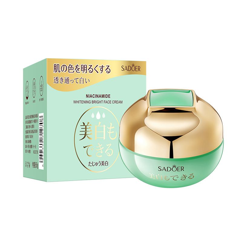 Crema idratante schiarente e illuminante alla niacinamide SADOER in inglese completo_voghion.com