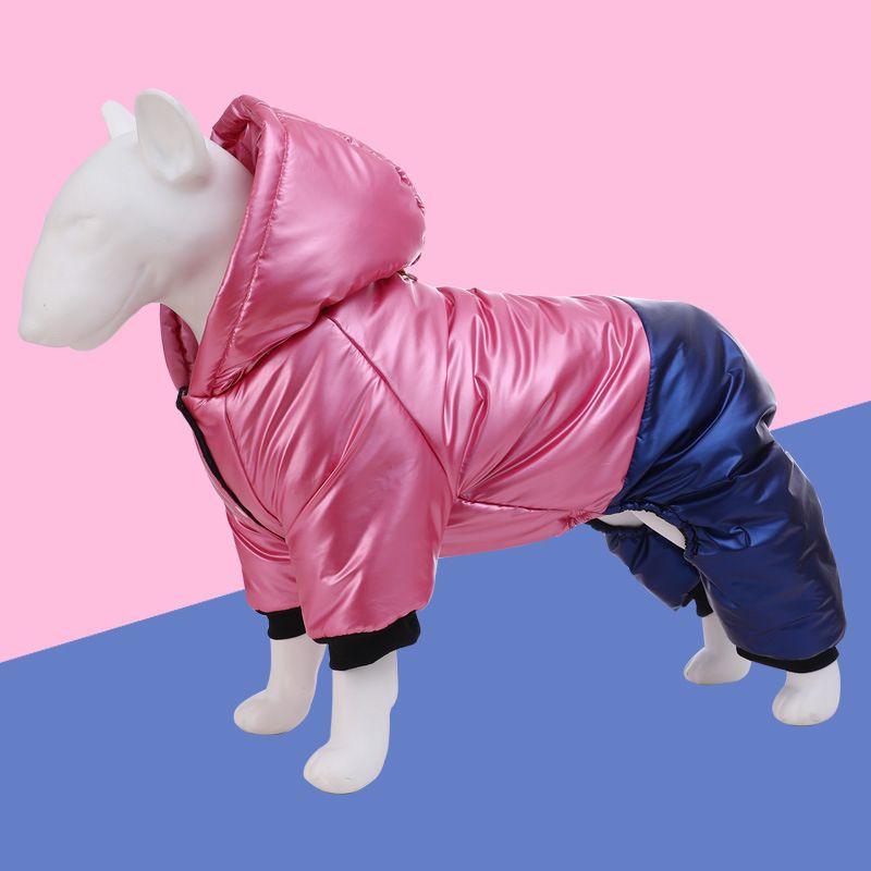 Pet clothing Waterproof windproof dog padded coat Warm dog clothes pet four-legged padded coat_voghion.com
