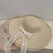 Summer Bowknot Straw Protection Vacation Lace Sun With Brim Beach Hat_voghion.com