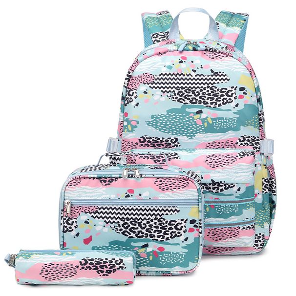 Hot Sell Backpack Printed Middle School Girl Schoolbag Middle School Schoolbag Large Capacity Three Piece Backpack_voghion.com
