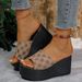 New women's platform sandals wedge heel simple summer women's shoes_voghion.com