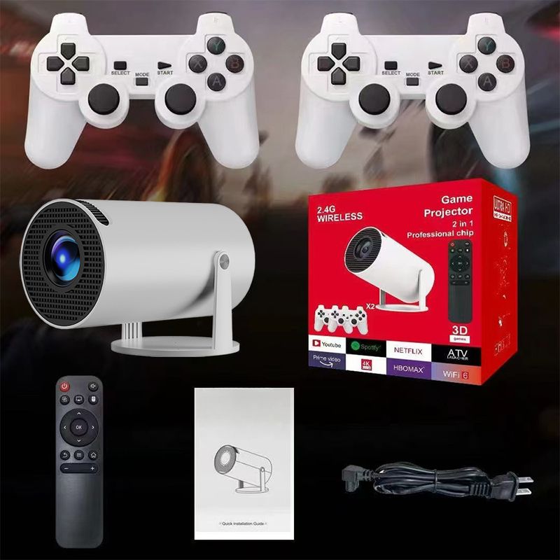 Android Smart Game Console Projector, Smart WIFI4K High-definition Movie Projector. It Comes With Over 2,000 Games For You To Play_voghion.com