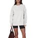 Women's Autumn And Winter Long Sleeve Round Neck Sweatshirt Solid Color Casual Bottoming Shirt_voghion.com