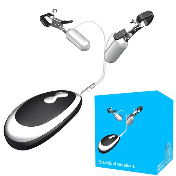 20 Frequenz Vibrator vibrierende Nippelklemmen Clip Brustmassage Klitoris Stimulation weibliche Sex-Spielzeug_voghion.com