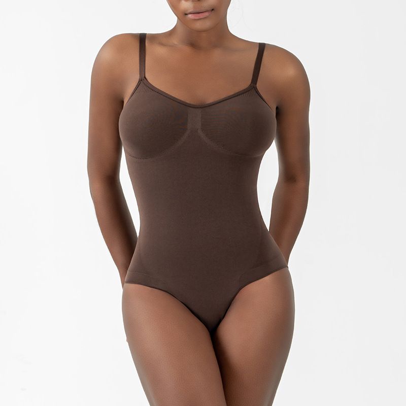 Women's Intimates Seamless Sclupt Brief Bodysuit Seamless Sling Beautiful Back Hip Lifting One Piece Body Shaper For Women_voghion.com