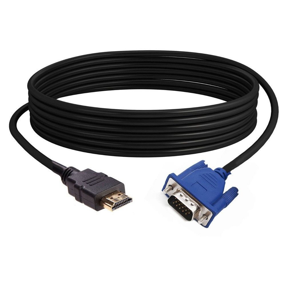 Cavo HDMI da 1,8 m, da HDMI a VGA 1080P HD con adattatore audio, accessori per cavi da HDMI a VGA._voghion.com