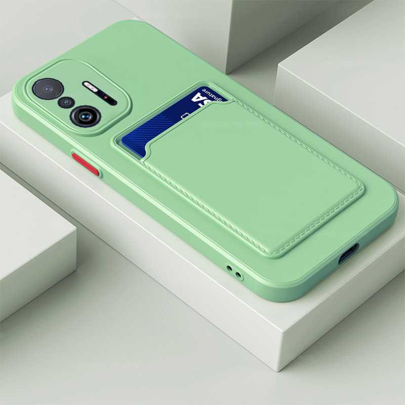 kandiline kaardipesa hoidja pehmest silikoonist tagakaaned Xiaomi 11T Pro mi11t mi 11t 11tpro xiomi 11 t jaoks_voghion.com
