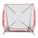 VEVOR 5x5 Ft Baseball Softball Practice Net, Portable Baseball Training Net For Hitting Batting Catching Pitching, Backstop Baseball Equipment With Bow Frame, Carry Bag, Strike Zone, Ball, Batting Tee_voghion.com