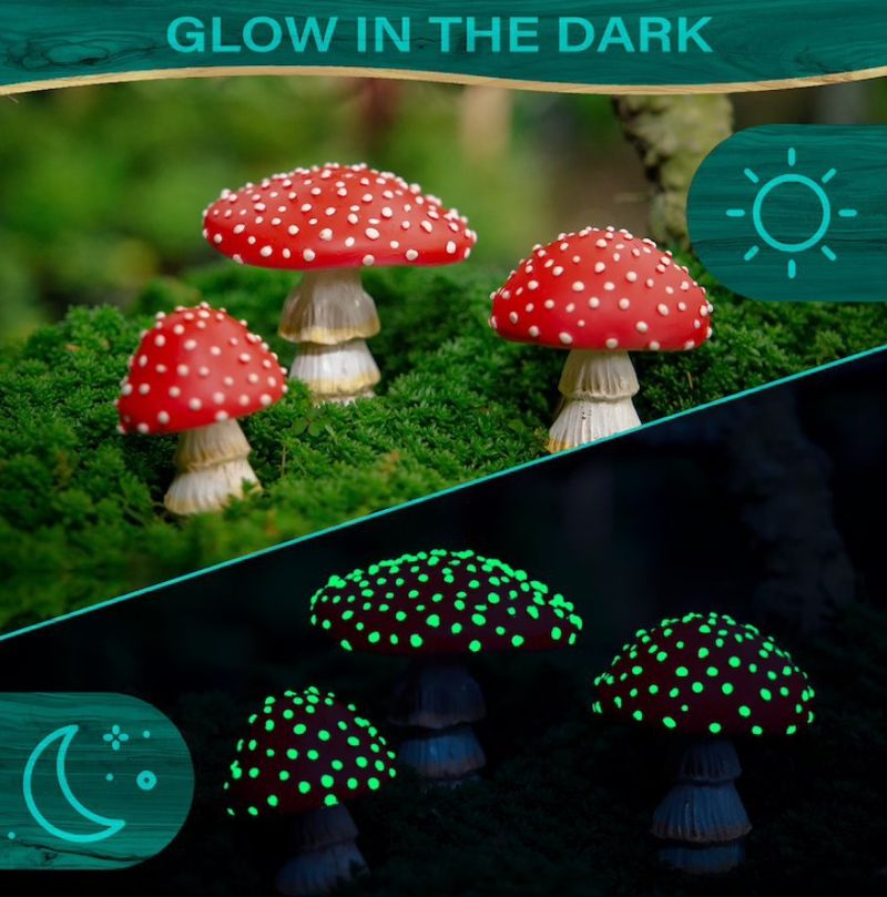 für Garten Leuchtpilz Harz Handwerk Dekoration_voghion.com