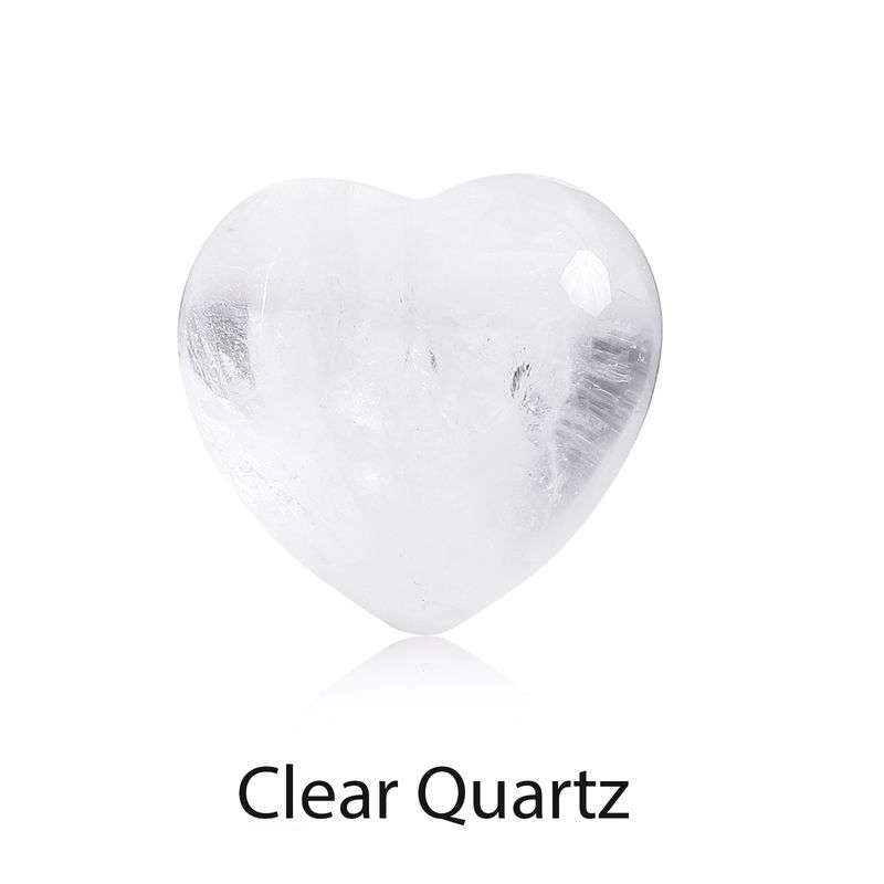 Enfeites de cristal natural amor 15MM furo livre pêssego coração acessórios cristal coração em forma de pedra amor ornamentos de pedra nua_voghion.com