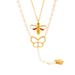 Necklace Women Golden Pendant Necklace Titanium Steel Butterfly Bee Pendant Accessories Pearl Necklace For Women Light Luxury Niche Fashion Sweater C_voghion.com