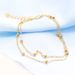 Double Layer Chain Beaded Foot Jewelry Round Bead Anklet Women's Accessories_voghion.com