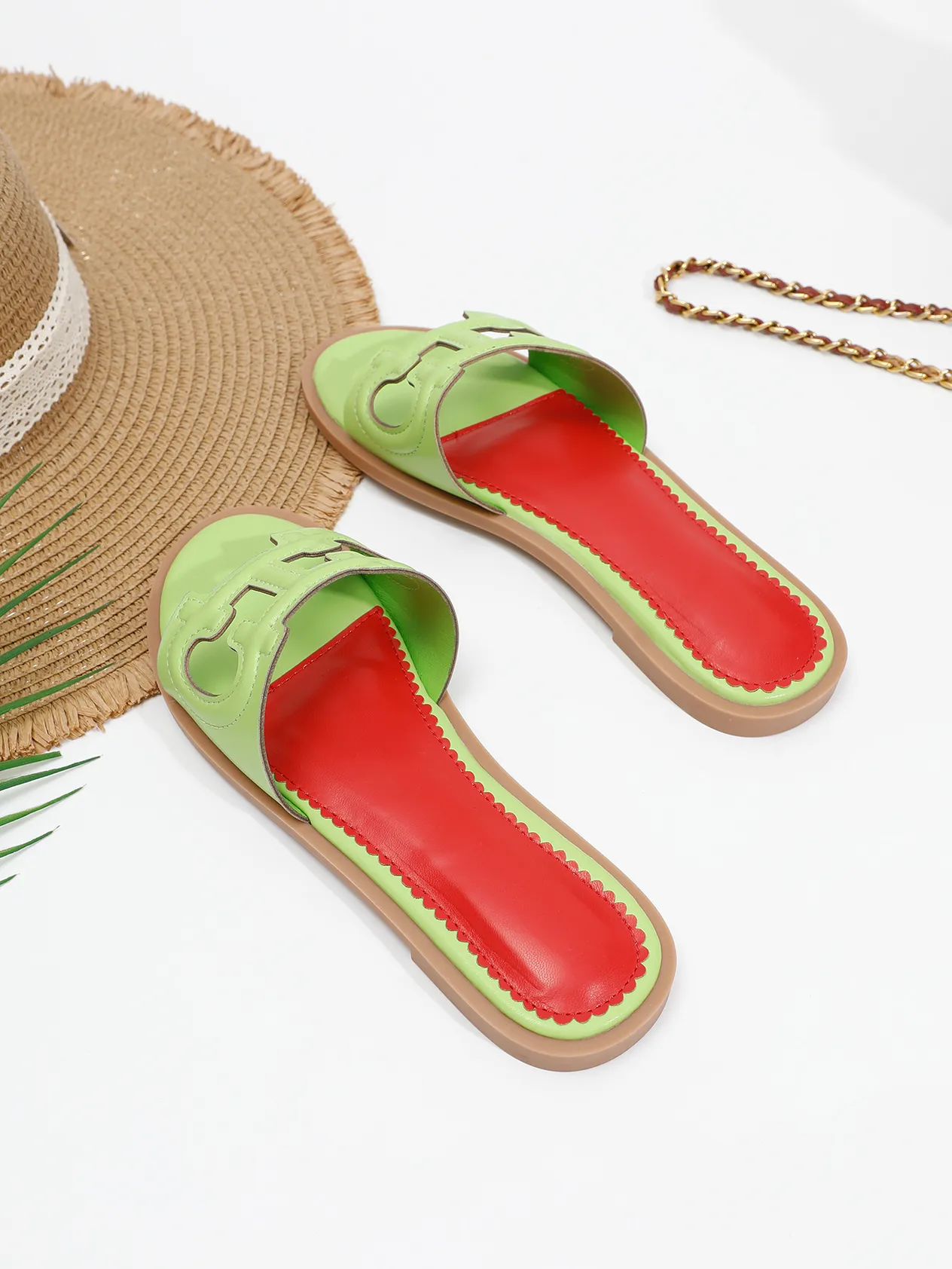 Women's Shoes Summer Outdoor Fashion Flat Slippers One Line Beach Sandals Travel Flat Shoes For Women_voghion.com