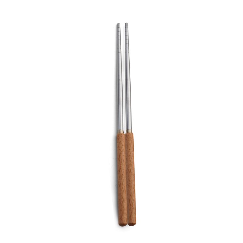 Outdoor Tableware Stainless Steel Knife And Fork Spoon Set Portable Outdoor Steak Wooden Handle Western Dining Tableware Set_voghion.com