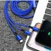 3 In 1 Nylon Braided Multi USB Fast Charging Cables Micro Type C Cable Phones Android Charger Cord Mobile Cell Phone_voghion.com