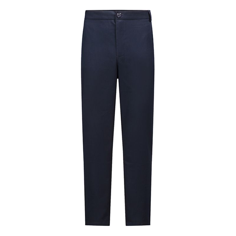 Vêtements pour hommes haut de gamme bleu foncé bleu marine mode authentique formel jambe droite décontracté affaires ouest pantalon beau pantalon_voghion.com