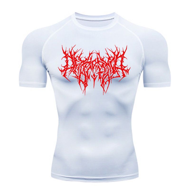 Men's Clothing Sports T Shirt Running Base Clothes Gym Training Quick Drying Clothes Men's Breathable Perspiration Elastic Tights_voghion.com