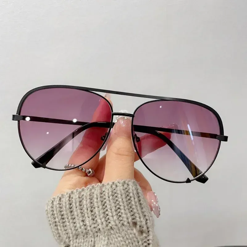 New Arrivals Vintage Aviation Sunglasses Woman Brand Designer Shades Sun Glasses Female Retro Gradient Mirror Fashion Driver Oculos_voghion.com