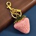Nouveau pendentif réaliste en forme de grosse fraise bicolore 3D, très populaire, ornement personnalisé pour sac et porte-clés_voghion.com