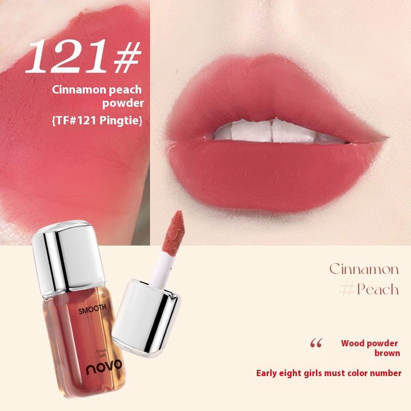 NOVO6119 Umělecké pojetí Mist Lip Bahenní rtěnka Hedvábně hladká textura Milk Cake Extrémně mlhavá matná barva Vysoká krycí schopnost_voghion.com