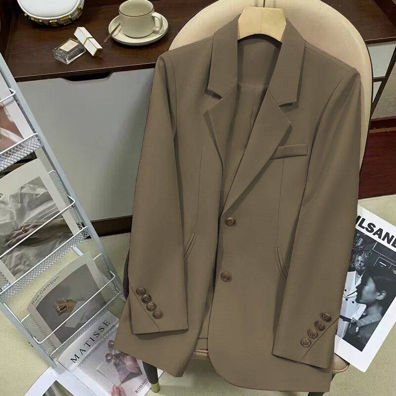 Women's Fashion All Matching Temperament Single Breasted Small Suit_voghion.com