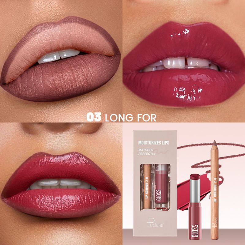 Explosive Lip Liner Lipstick Set Matte Gloss Lipstick Set Makeup_voghion.com