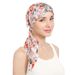 nuovo cappello turbante stampato a due code in tessuto floreale curvo Cappello da donna musulmano semplice chemioterapico_voghion.com