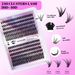 240 - Cluster Segmented False Eyelashes Kit 30D/40D Thickening Large Capacity, Single - Cluster Fluffy Lashes For Grafting_voghion.com