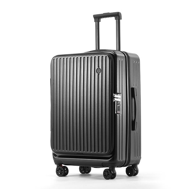 Uitbreidbare reiskoffer met YKK-ritsen en remwielen, handbagagekoffer voor zakenreizen, duurzame ABS+PC-spinbagage met TSA-slot en zijopening_voghion.com