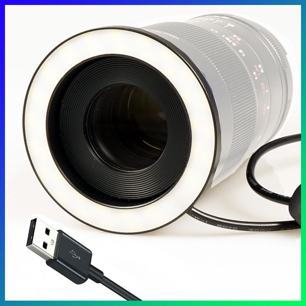 LED Light For Canon Nikon DSLR Camera Lens Includes Adapter Ring Works With Power Bank Photography Tools_voghion.com