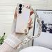 Elegant Retro Contrast Color Blocking Silk Strap Wrist Leather Phone Case Cover For Samsung Galaxy Z FOLD 7 6 5 4 3 5G_voghion.com