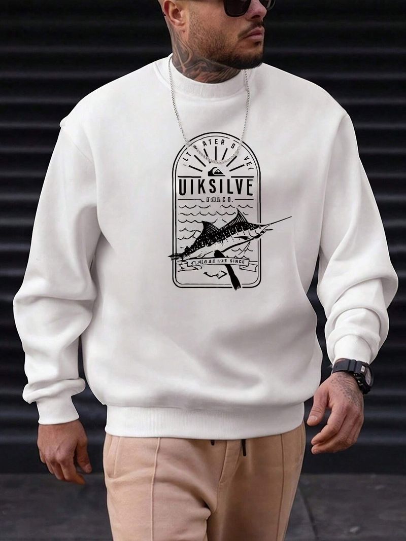 Polar Fleece Einfarbig Rundhals Pullover Herren Candy Baumwolle Langarm Arbeitskleidung_voghion.com