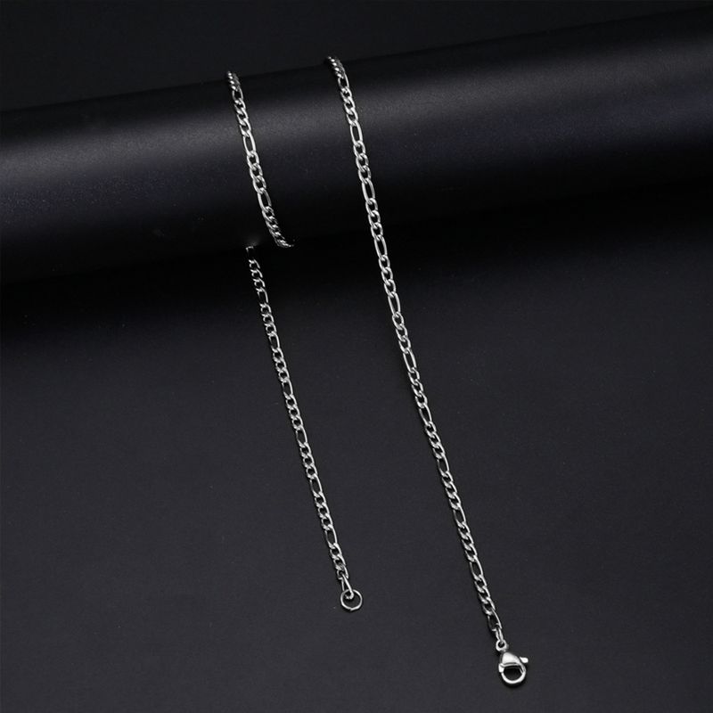 Collana con catena cubana, versatile e semplice, in stile Ins, a strati, stile Figaro, per donna._voghion.com