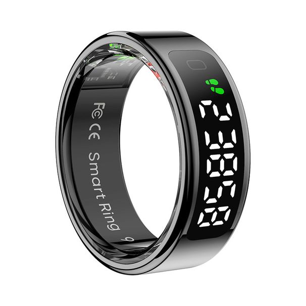 R11 (Qring) Smart Ring With Display, Wireless Charging, Gesture Control, Sleep, Heart Rate, Blood Pressure, And Calories_voghion.com