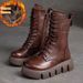 Winter New High Barrel Martin Thick Sole Warm Women's Casual Fashion Versatile Lace up Cotton Boots for Women_voghion.com