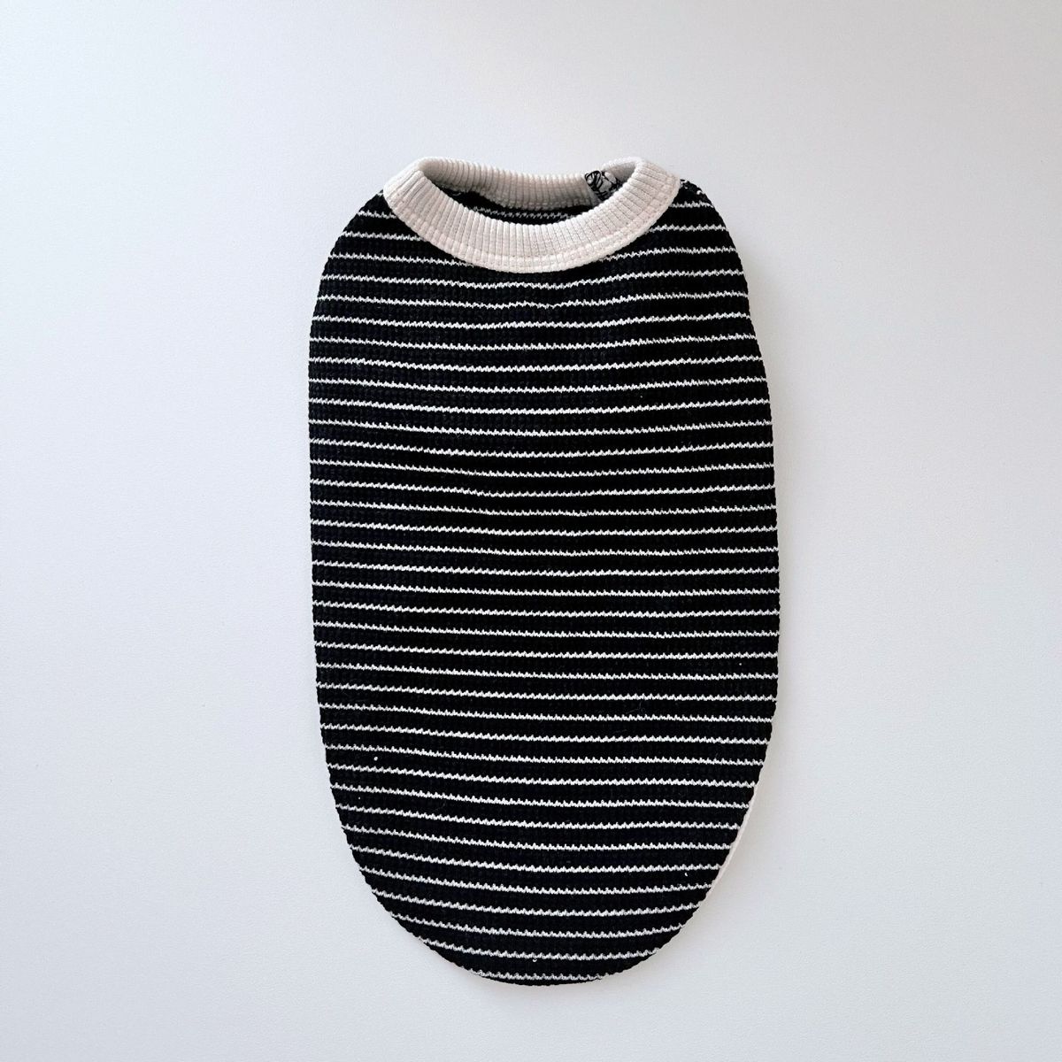 Gilet in maglia a righe semplice per cani e gatti, sottile e traspirante, in stile coreano, per cani di peluche._voghion.com