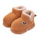 Bottes de neige d'hiver pour enfants – Doublure en peluche, antidérapantes, ultra-douces, design « confort immédiat » pour garçons et filles (kaki, marron foncé, beige)_voghion.com