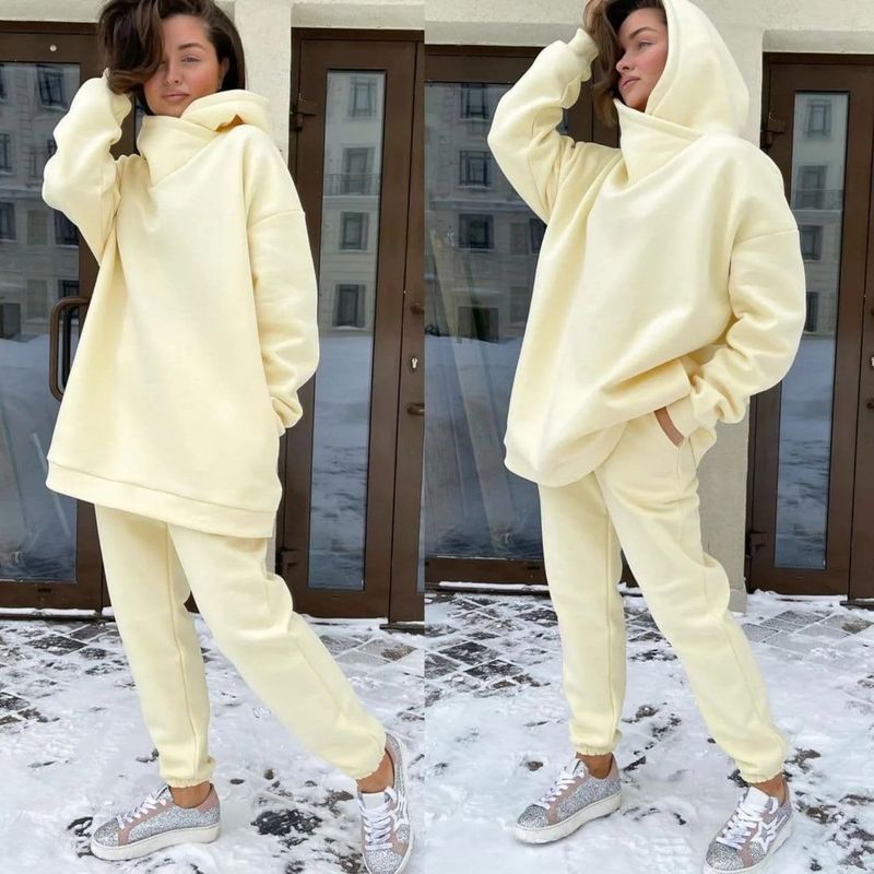 Damenbekleidung Herbst und Winter Damenmode lässig Pullover Anzug zweiteiliger Anzug_voghion.com