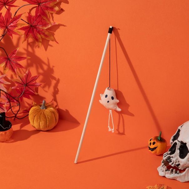 Słodka dyniowa różdżka na Halloween z dzwonkiem i interaktywną zabawką w kształcie kota_voghion.com