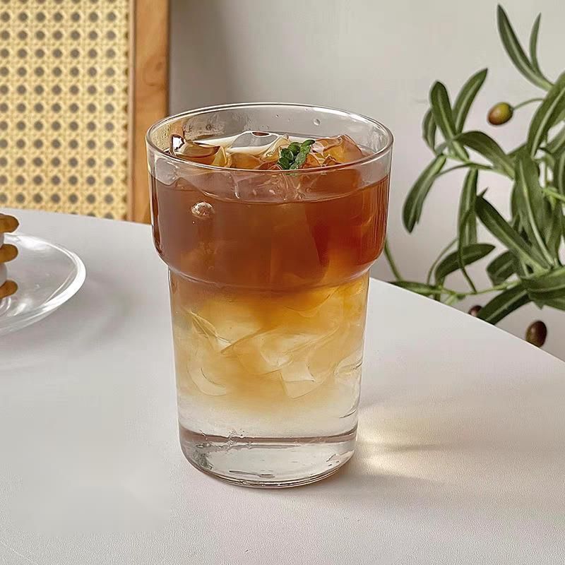 Tazza di succo di bevanda fredda per acqua frizzante, Americano, Latte, Caffè, Niche INS, Vetro semplice, Resistente alle alte temperature_voghion.com