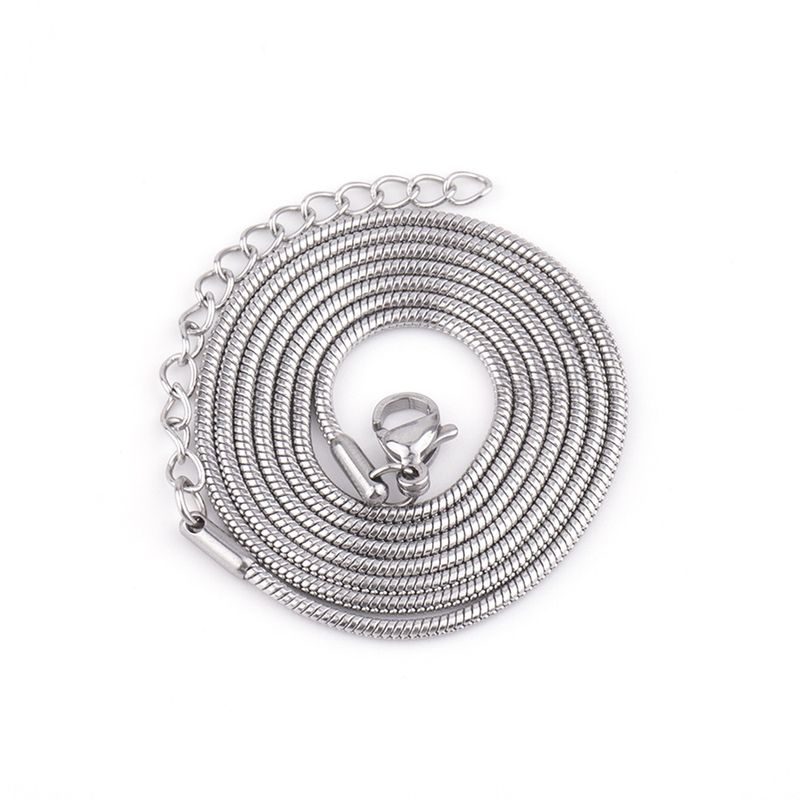 Collane in acciaio inossidabile con catena a serpente rotonda, catena a serpente con osso, collana in acciaio al titanio con molla, personalità semplice, catena per clavicola, nuova_voghion.com
