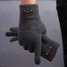 Winter Autumn Knitted Touch Screen High Quality Wool Solid Color Gloves Men Mitten_voghion.com