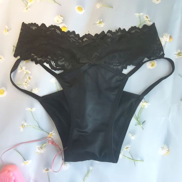 Can Hold Vibrator Briefs Sexy Intimates Half Sheath Glossy Silky Shorts Charming Temptation Female Lace_voghion.com
